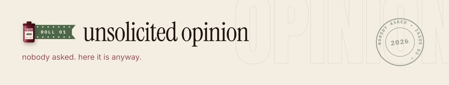 01 unsolicited opinion