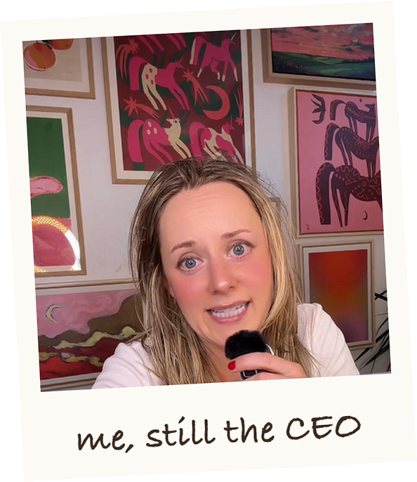 Hannah in her studio