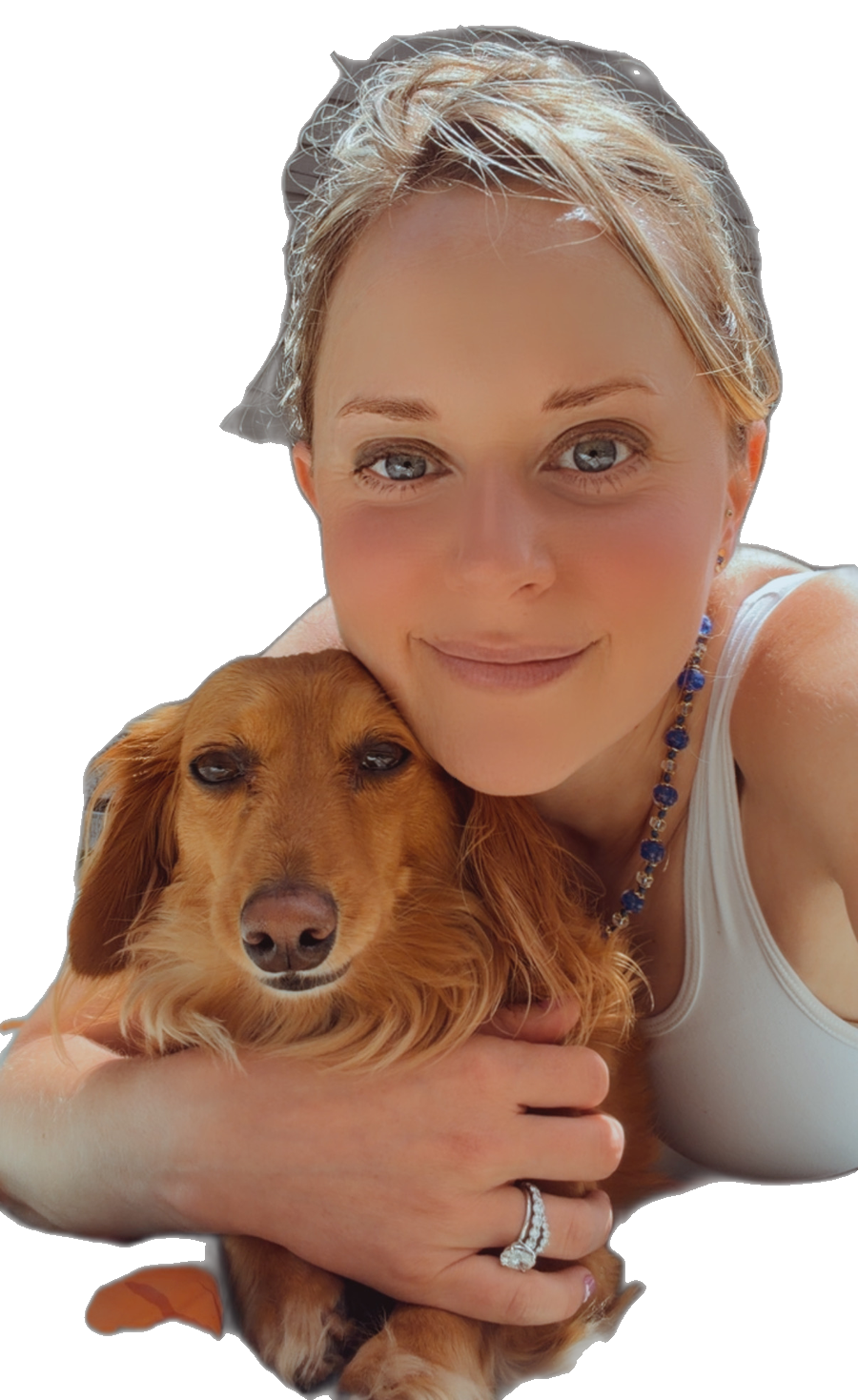 Hannah with her dog Ziggy